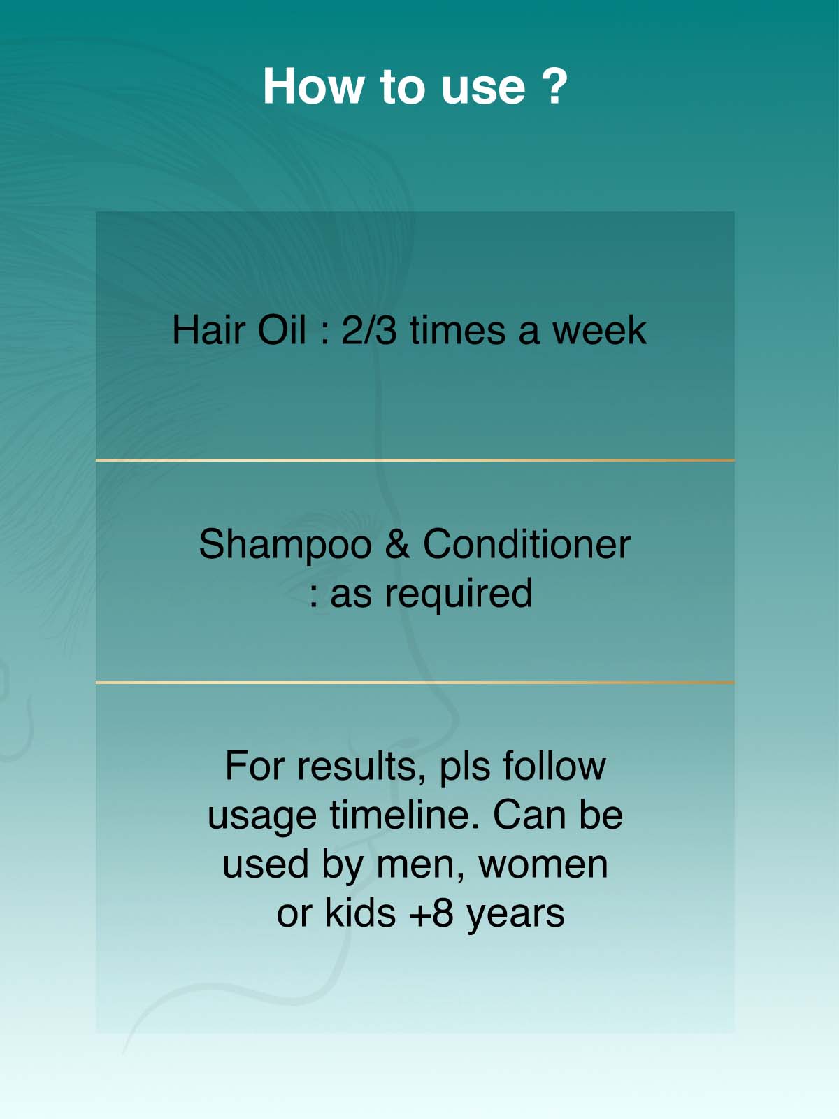 Combo - Oil + Shampoo + Conditioner (Stage1)